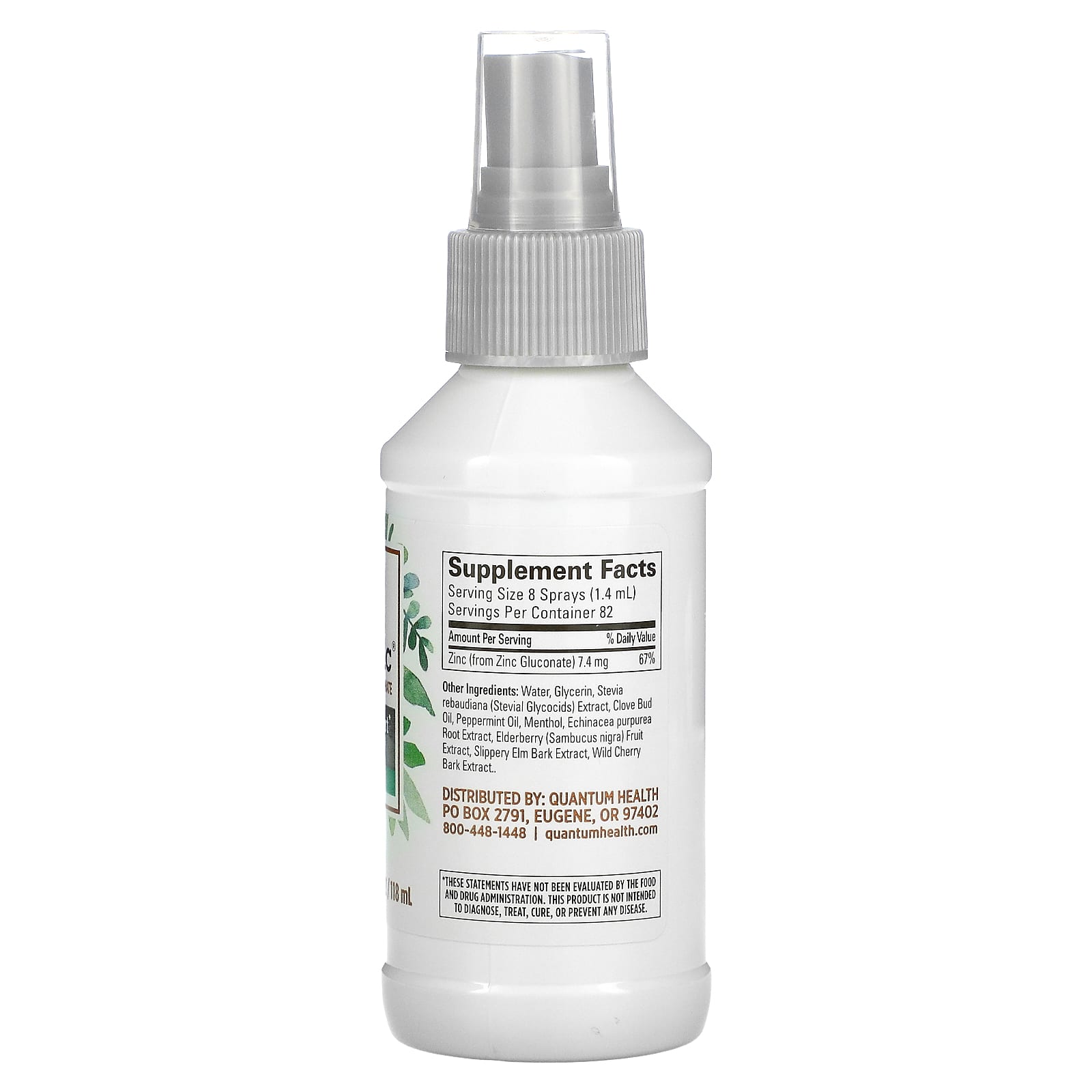 Quantum, Thera Zinc Spray, 4 Oz UPC 046985017053 | Hilife Vitamins