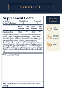 Quicksilver Scientific, NANOFUEL®, 3.38 FL OZ UPC 644216049202 | HiLife Vitamins