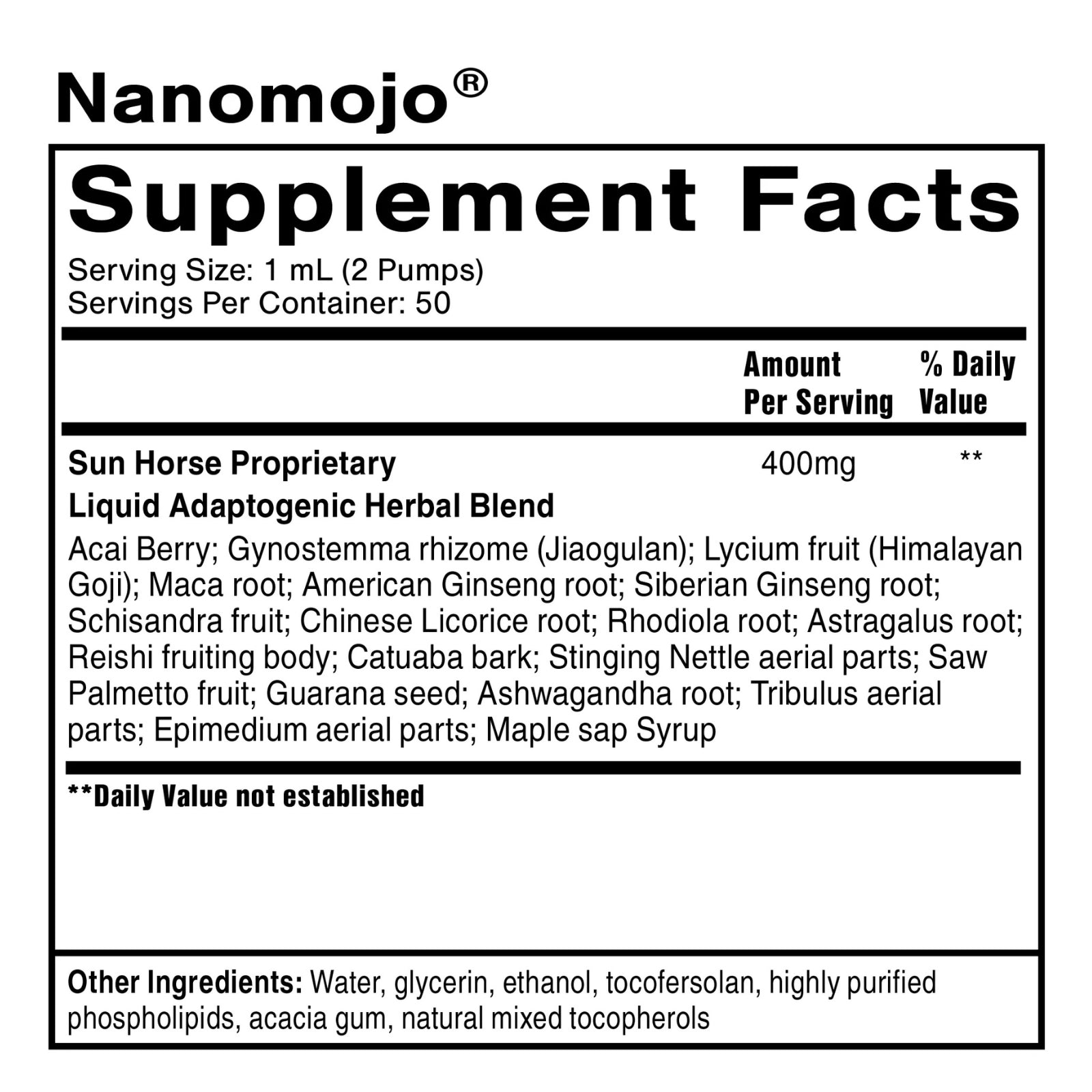 Quicksilver Scientific, NanoMojo, 1.7 fl oz/50mL UPC 019962509513 | HiLife Vitamins