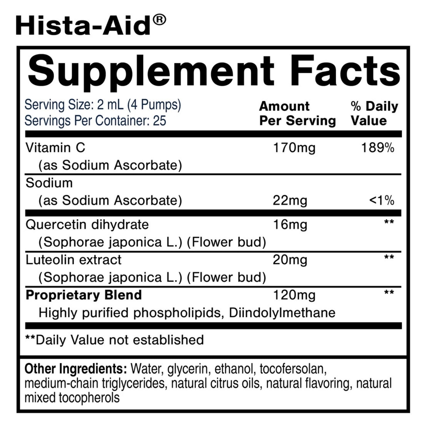 Quicksilver Scientific, Nanoemulsion, Hista-Aid, 1.7 fl oz UPC 752830988989 | HiLife Vitamins
