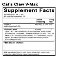 Quicksilver Scientific, Cat’s Claw V-Max, 3.38 fl oz UPC 810147500543 | HiLife Vitamins
