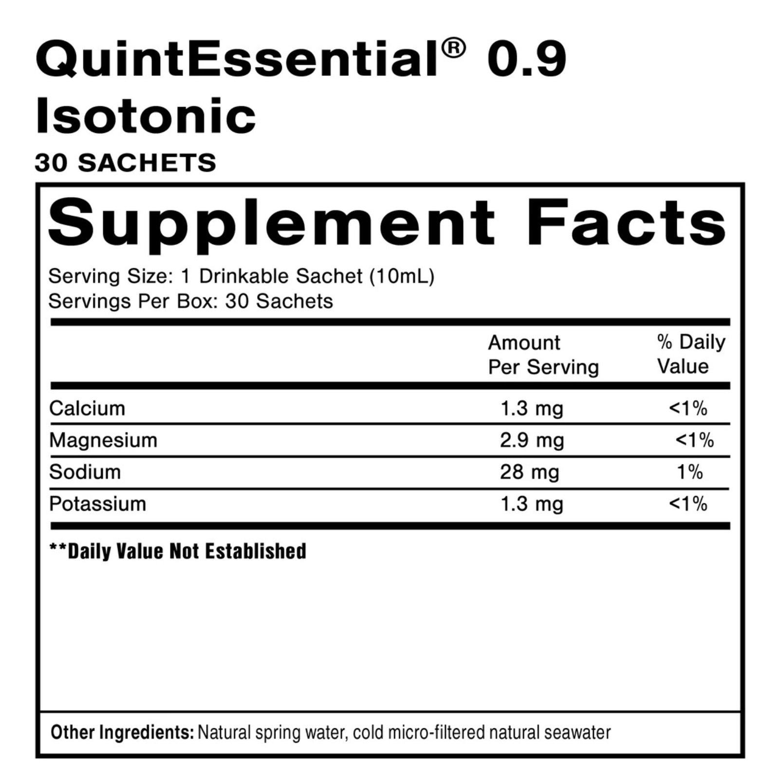 Quicksilver Scientific, QuintEssential® 0.9 Sachets, 30 Sachets 300 ml (10.1 fl. oz) UPC 644216045808 | HiLife Vitamins