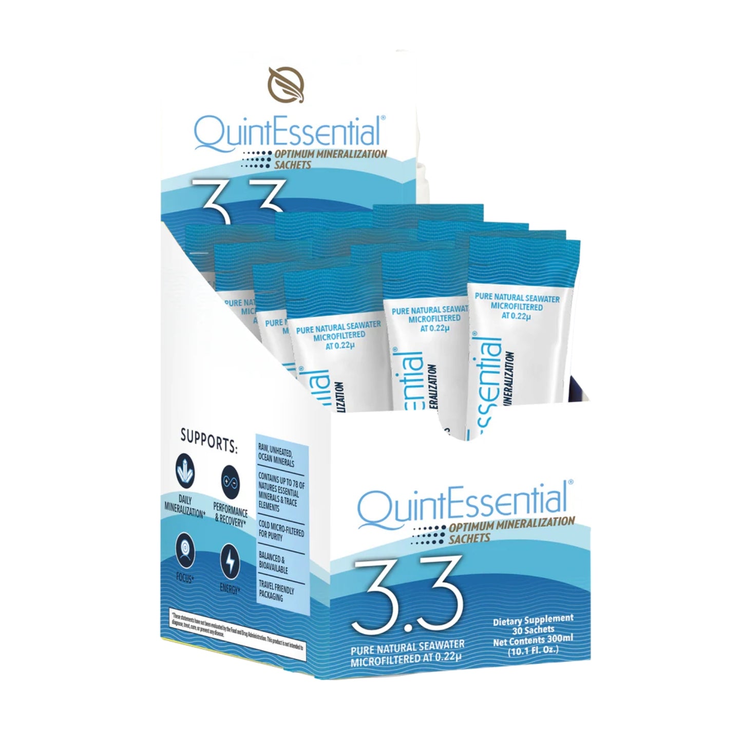 Quicksilver Scientific, Quintessentia® 3.3 Hypertonic, 30 Sachets UPC 644216046003 | Hilife Vitamins