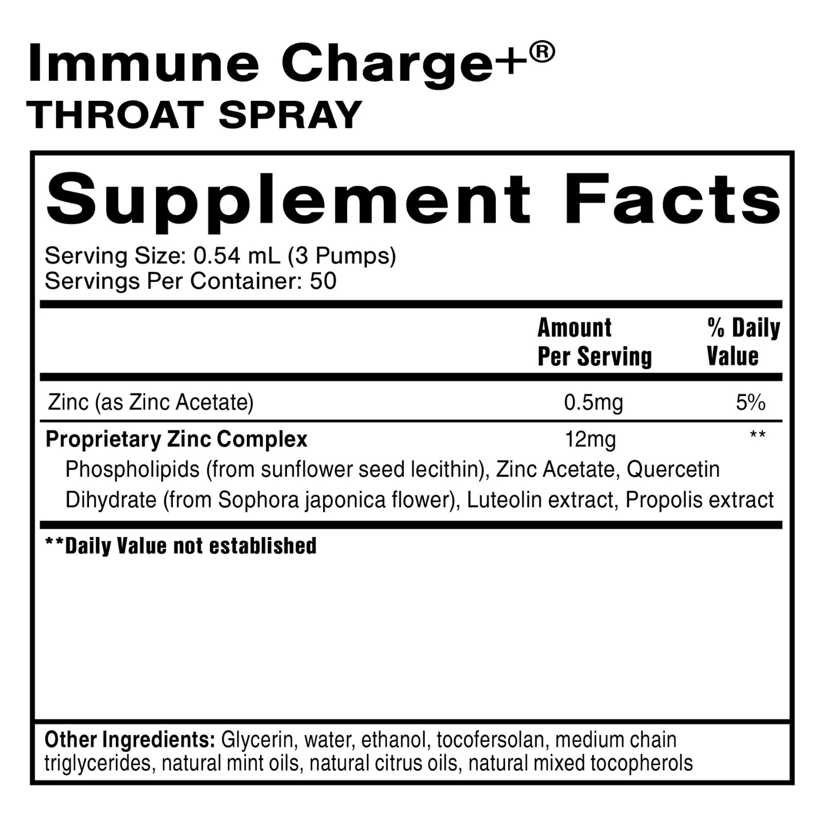 Quicksilver Scientific, Immune Charge+ Throat Spray, 0.9 fl oz (27mL) UPC 644216048403 | HiLife Vitamins