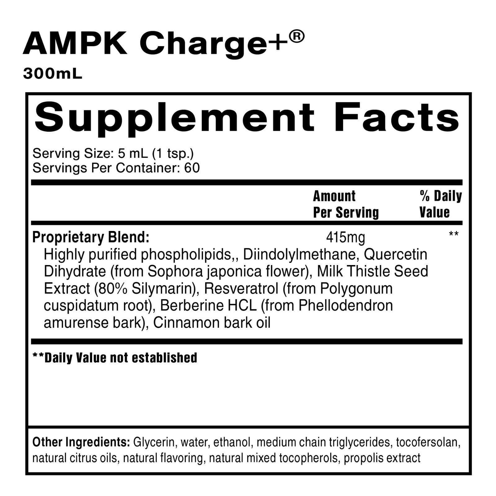 Quicksilver Scientific, AMPK+ Charge, 10.14 fl oz(300ml) UPC 644216048908 | HiLife Vitamins
