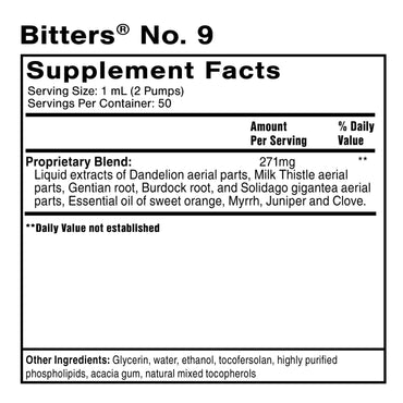 Quicksilver Scientific, Bitters® No. 9, 1.7 fl oz (50 mL) UPC 653341620705 | Hilife Vitamins