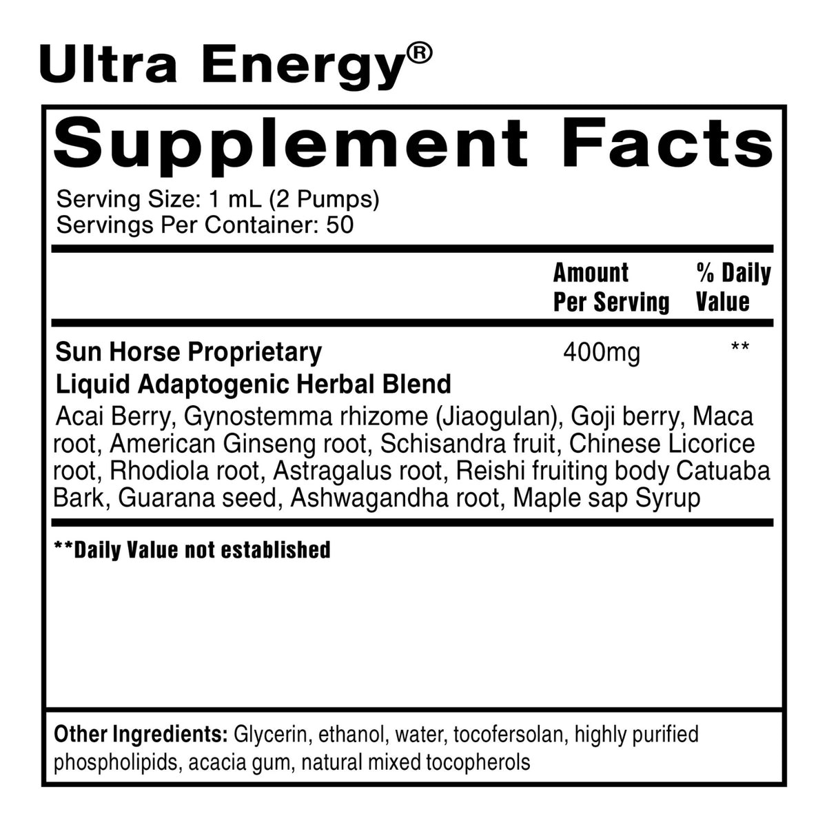 Quicksilver Scientific, Ultra Energy, 1.7 fl oz (50 mL) UPC 752830006584 | Hilife Vitamins