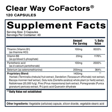Quicksilver Scientific, Clear Way Cofactors, 120 Capsules UPC 752830967298 | HiLife Vitamins