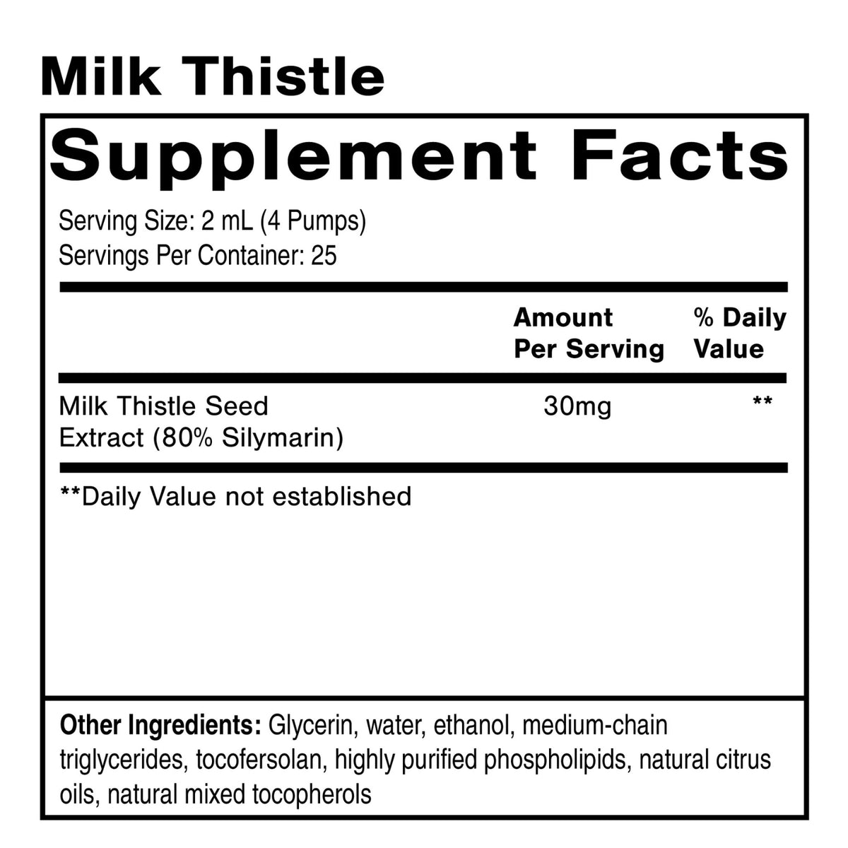 Quicksilver Scientific, Nanoemulsified Milk Thistle, 1.7 oz (50 mL) UPC 752830988880 | Hilife Vitamins