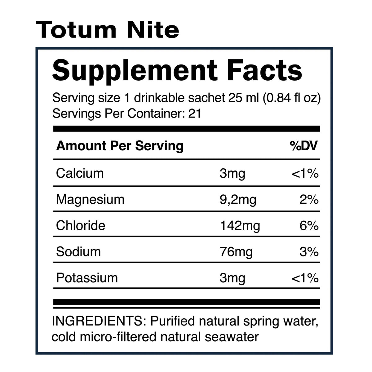 Quicksilver Scientific, Quinton® Totum Nite, 21 Sachets of 25 mL UPC 810147500123 | Hilife Vitamins
