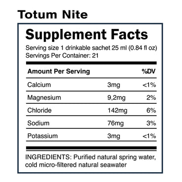 Quicksilver Scientific, Quinton® Totum Nite, 21 Sachets of 25 mL UPC 810147500123 | Hilife Vitamins