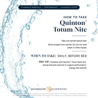 Quicksilver Scientific, Quinton® Totum Nite, 21 Sachets of 25 mL UPC 810147500123 | Hilife Vitamins