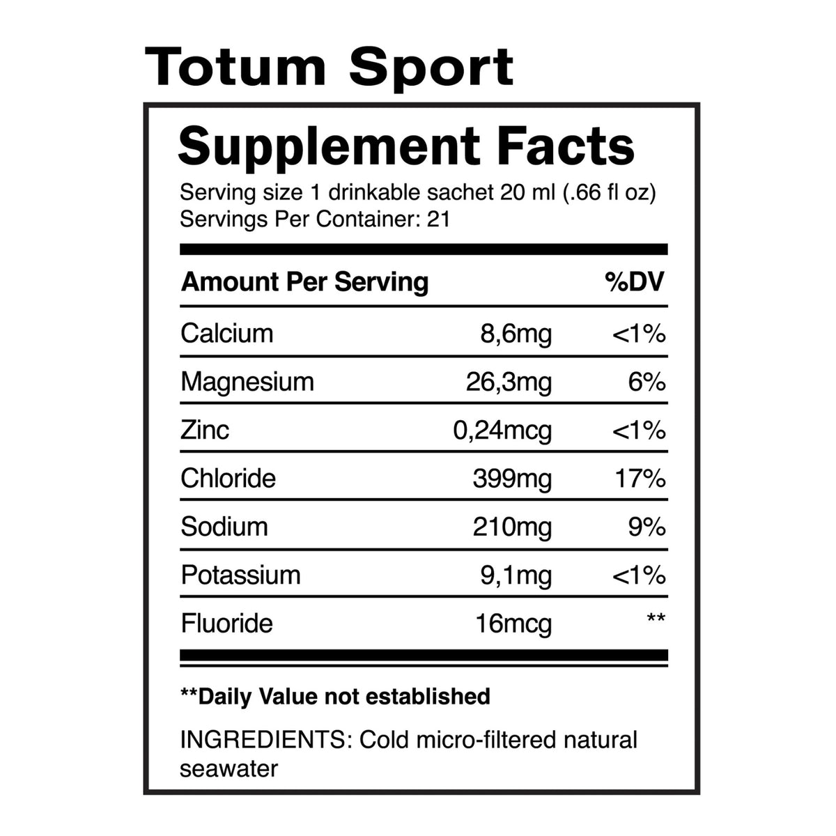 Quicksilver Scientific, Quinton® Totum Sport, 21 Sackets of 20 mL UPC 810147500130 | Hilife Vitamins