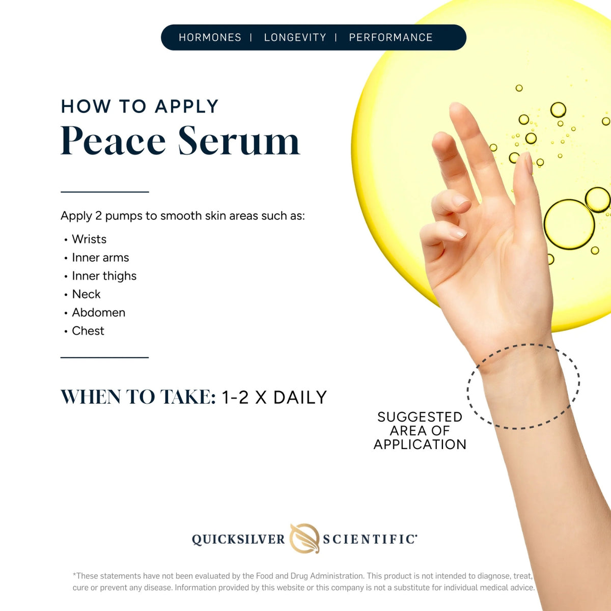 Quicksilver Scientific, Peace Serum, 1 fl oz (30 mL) UPC 810147500291 | Hilife Vitamins