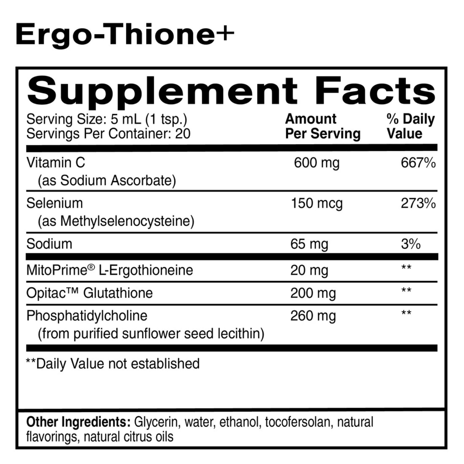 Quicksilver Scientific, Ergo-Thione+, 3.38 FL OZ (100mL) UPC 810147501236 | HiLife Vitamins