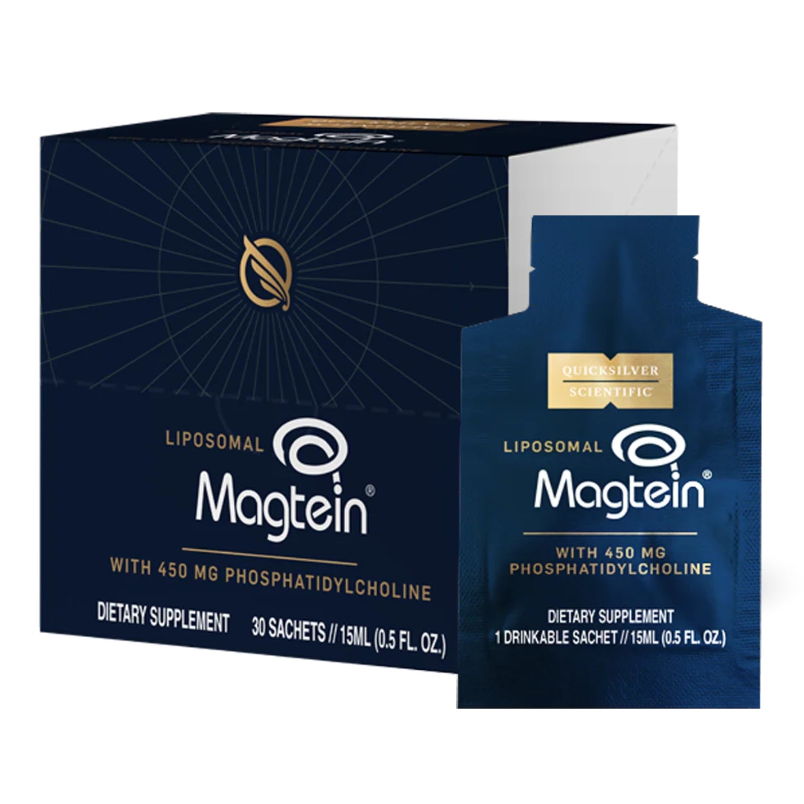 Quicksilver Scientific, Magtein Sachets (Box of 30), 15mL each UPC 810147501281 | HiLife Vitamins