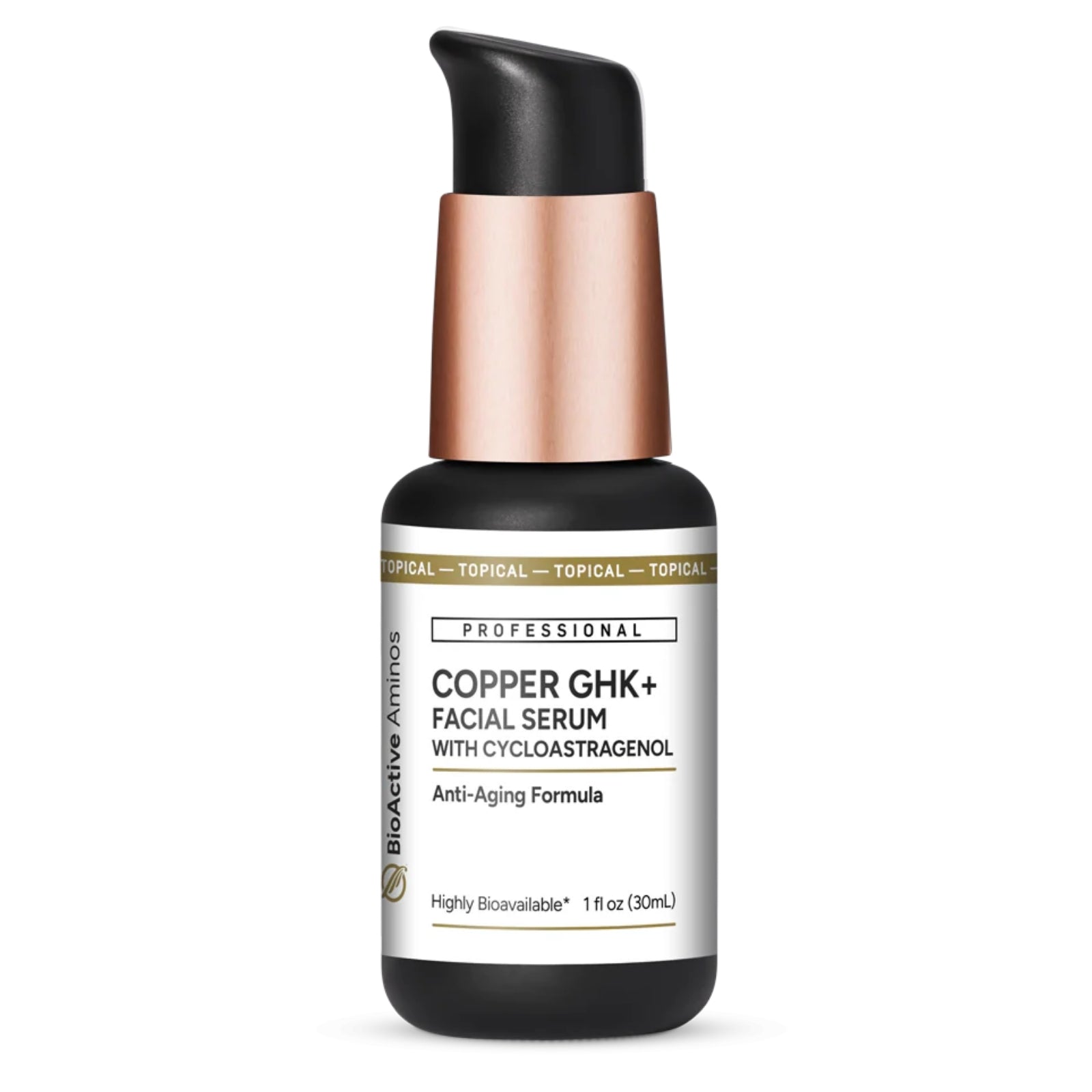 Quicksilver Scientific, Liposomal Copper GHK+ Facial Serum with Cycloastragenol, 1 fl oz (30 mL) UPC 810147501359 | HiLife Vitamins