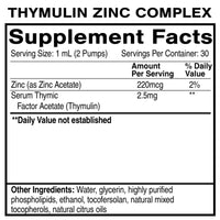 Quicksilver Scientific, Thymulin Zinc Complex, 1.0 FL OZ (30mL) UPC 810147501618 | HiLife Vitamins