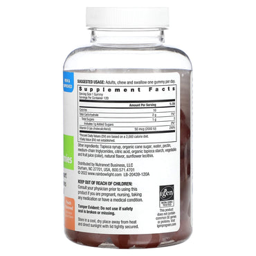 Rainbow Light, High Potency Vitamin D3, Peach, 2,000 IU, 120 Gummies UPC 021888204397 | HiLife Vitamins