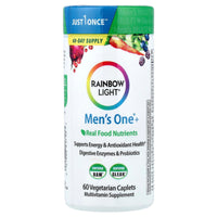 Rainbow Light, Men's One+®, Real Food Nutrients, 60 Vegetarian Caplets UPC 021888217137 | Hilife Vitamins