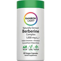 Rainbow Light, Natural Derived Berberine, 60 Vegan Capsules UPC 850068584031 | HiLife Vitamins
