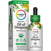 Rainbow Light, Organic Oil of Oregano, 2 fl. oz. (59 mL) Liquid UPC 850068584352 | HiLife Vitamins