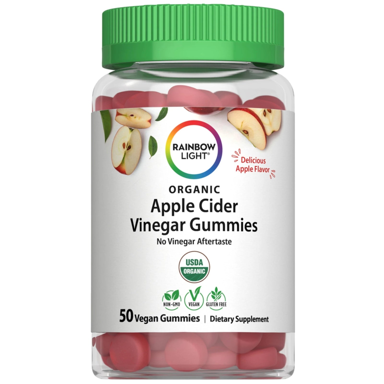 Rainbow Light, Organic Apple Cider Vinegar, 50 Gummies UPC 850068584505 | Hilife Vitamins