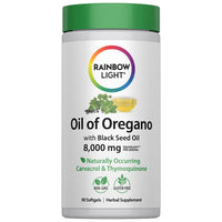 Rainbow Light, Oil of Oregano with Black Seed Oil, 90 Softgels UPC 850068584659 | Hilife Vitamins