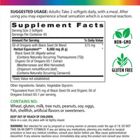 Rainbow Light, Oil of Oregano with Black Seed Oil, 90 Softgels UPC 850068584659 | Hilife Vitamins