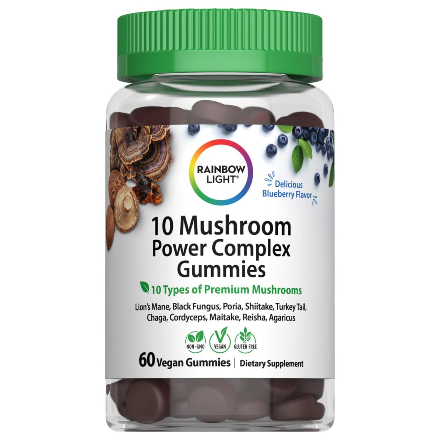 Rainbow Light, 10 Mushroom Power Complex, 60 Vegan Gummies UPC 850068584857 | Hilife Vitamins