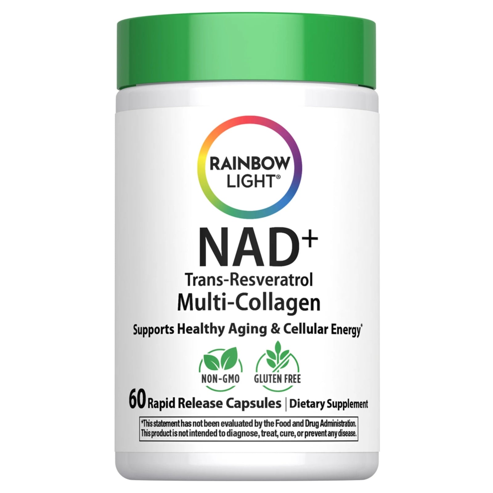 Rainbow Light, NAD+ Trans-Resveratrol Multi-Collagen, 60 Capsules UPC 850068584888 | HiLife Vitamins