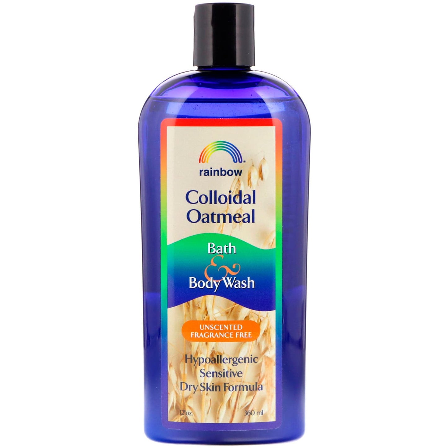 Rainbow Research, Colloidal Oatmeal Body Wash Unscented, 12 Oz UPC 000518100186 | Hilife Vitamins