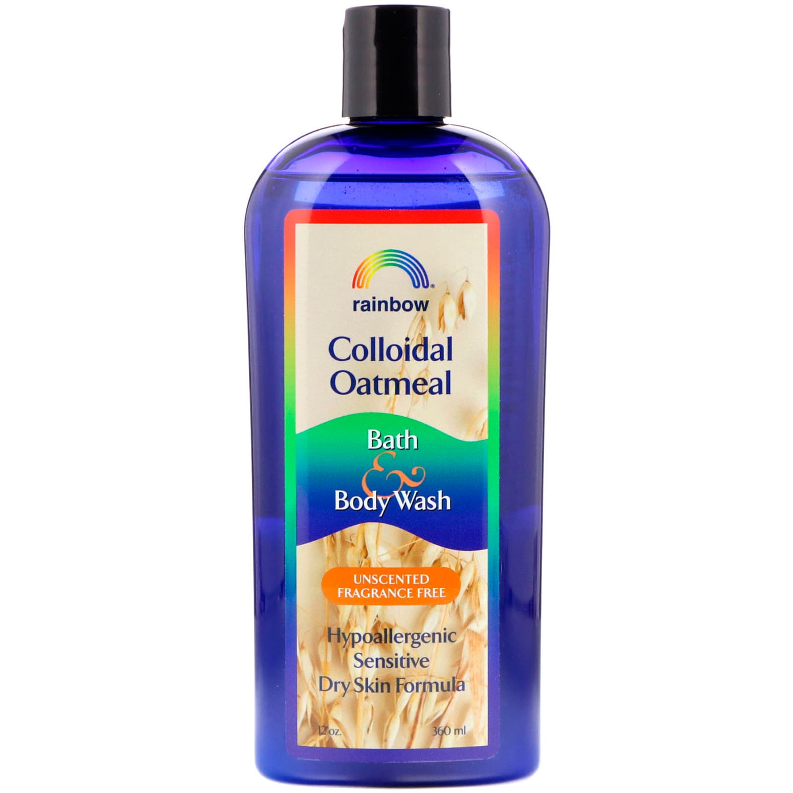 Rainbow Research, Colloidal Oatmeal Body Wash Unscented, 12 Oz UPC 000518100186 | Hilife Vitamins