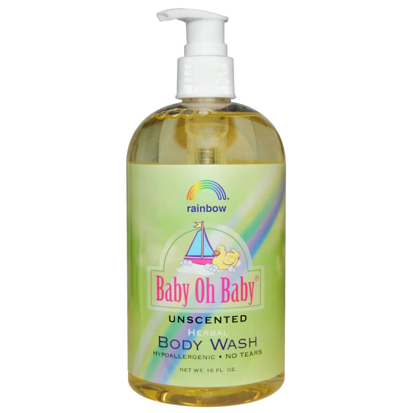 Rainbow Research, Baby Body Wash Unscented, 16 Oz UPC 000518200183 | Hilife Vitamins
