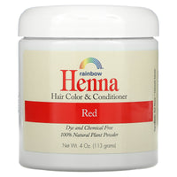 Rainbow Research, Henna, Hair Color and Conditioner, Red, 4 oz (113 g) UPC 000518400019 | Hilife Vitamins