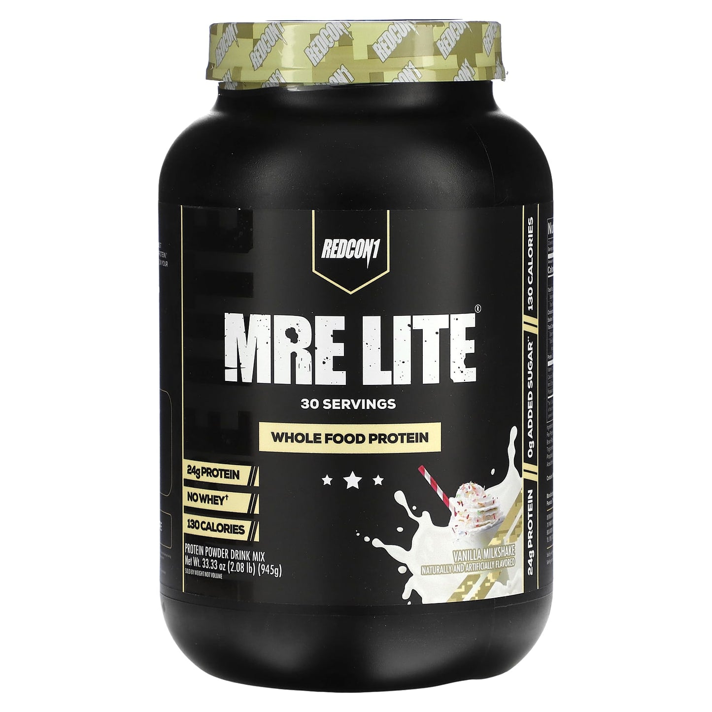 Redcon1, MRE Lite, Whole Food Protein, Vanilla Milkshake, 2.08 lbs (945 g) UPC 810044570908 | HiLife Vitamins