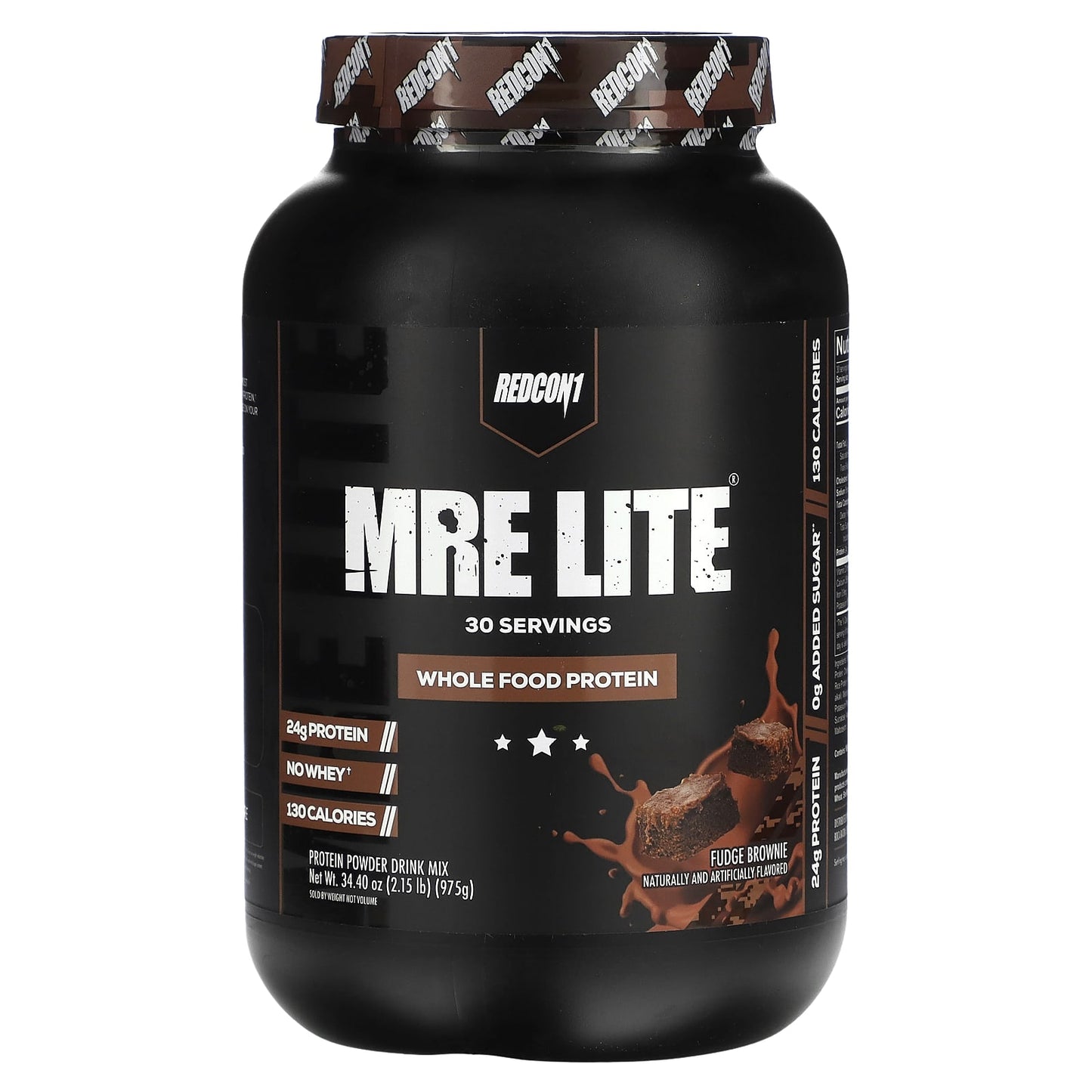 Redcon1, MRE Lite, Whole Food Protein, Fudge Brownie, 2.15 lbs (975 g) UPC 810044570915 | HiLife Vitamins