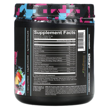 Redcon1, Total War, Pre-Workout, Vice City Strawberry Pina Colada, 15.98 oz (453 g) UPC 810044570991 | HiLife Vitamins