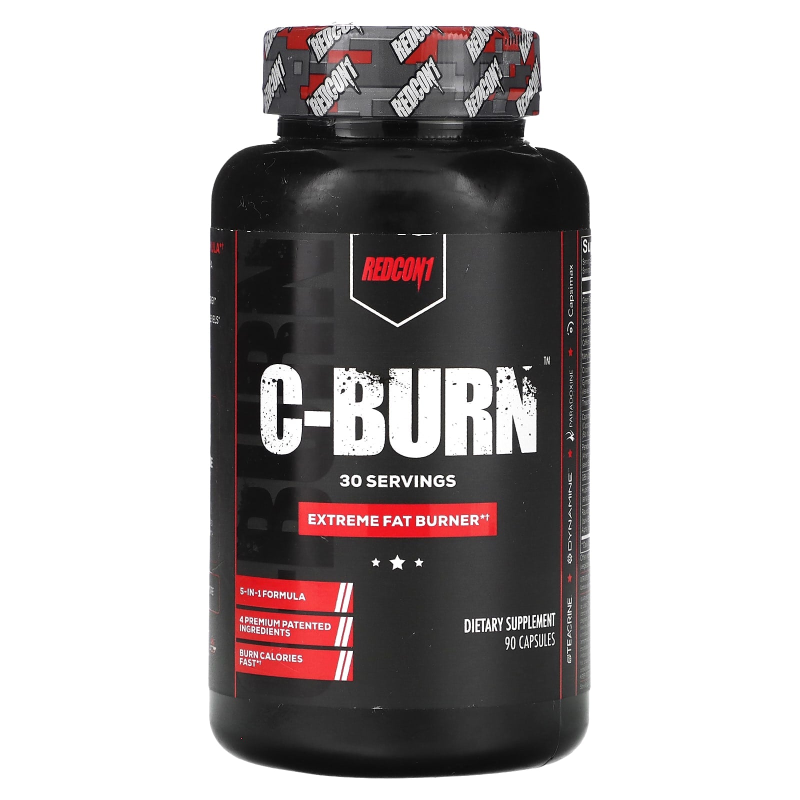 Redcon1, C-Burn, Extreme Fat Burner, 90 Capsules UPC 810044575866 | HiLife Vitamins