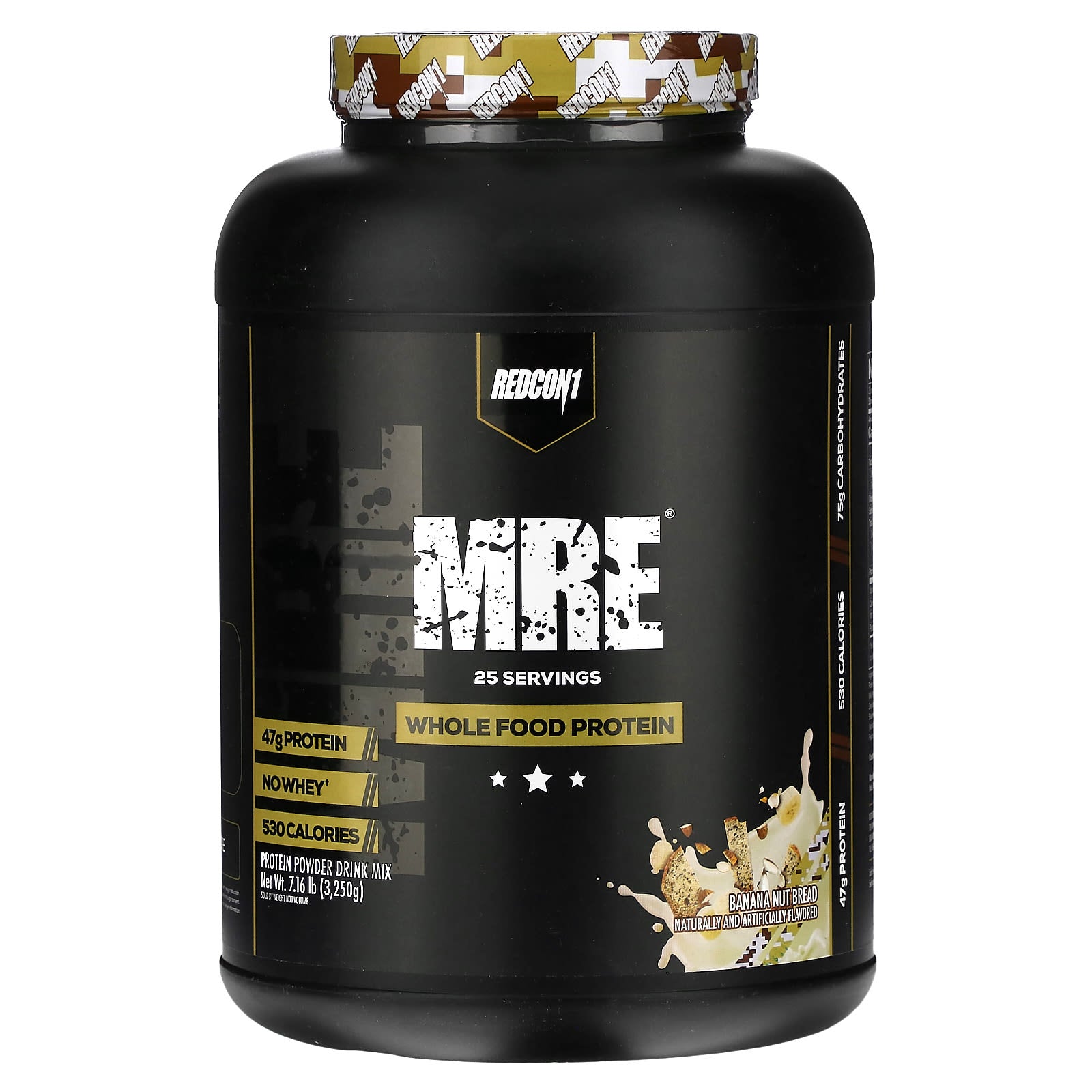 Redcon1, MRE, Whole Food Protein, Banana Nut Bread, 7.16 lb (3, 7.16 lb (3,250 g) UPC 850004759035 | HiLife Vitamins