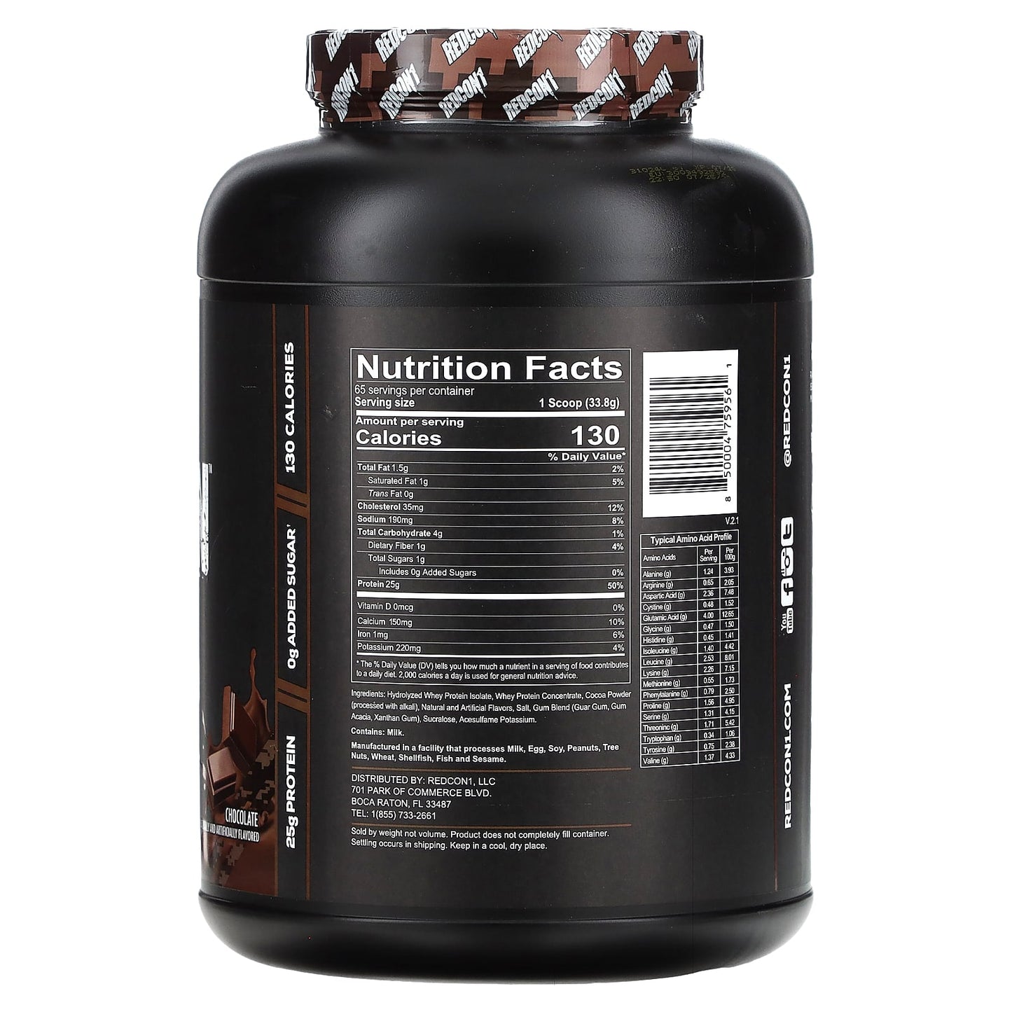 Redcon1, Ration, Whey Protein Blend, Chocolate, 4.84 lbs (2, 4.84 lbs (2,197 g) UPC 850004759561 | HiLife Vitamins