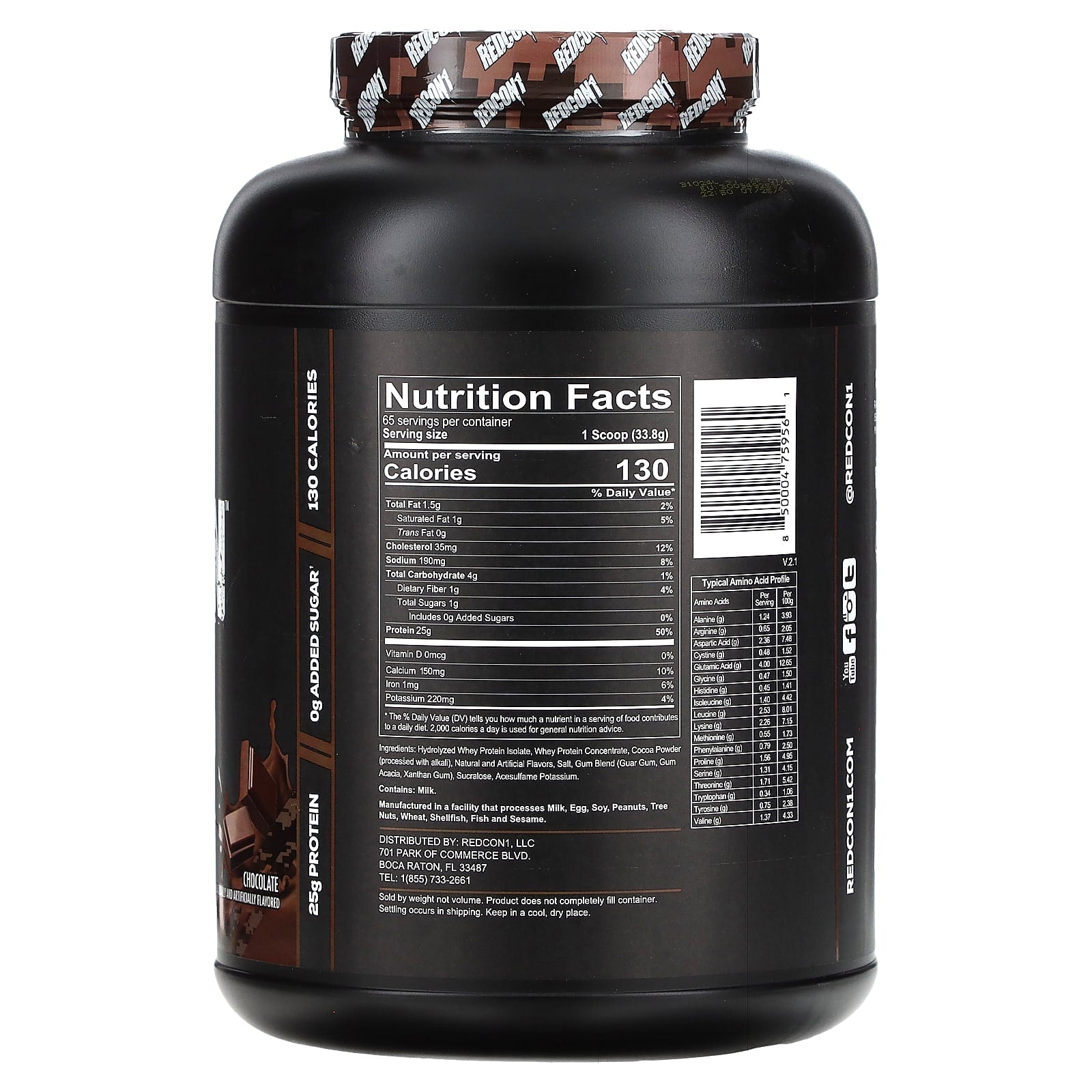 Redcon1, Ration, Whey Protein Blend, Chocolate, 4.84 lbs (2, 4.84 lbs (2,197 g) UPC 850004759561 | HiLife Vitamins
