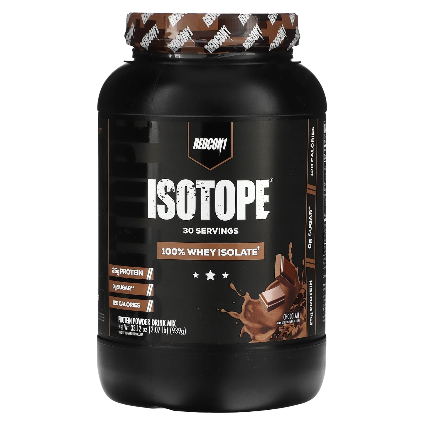 Redcon1, Isotope, Protein Powder Drink Mix, Chocolate, 2.07 lbs (939 g) UPC 850004759592 | HiLife Vitamins