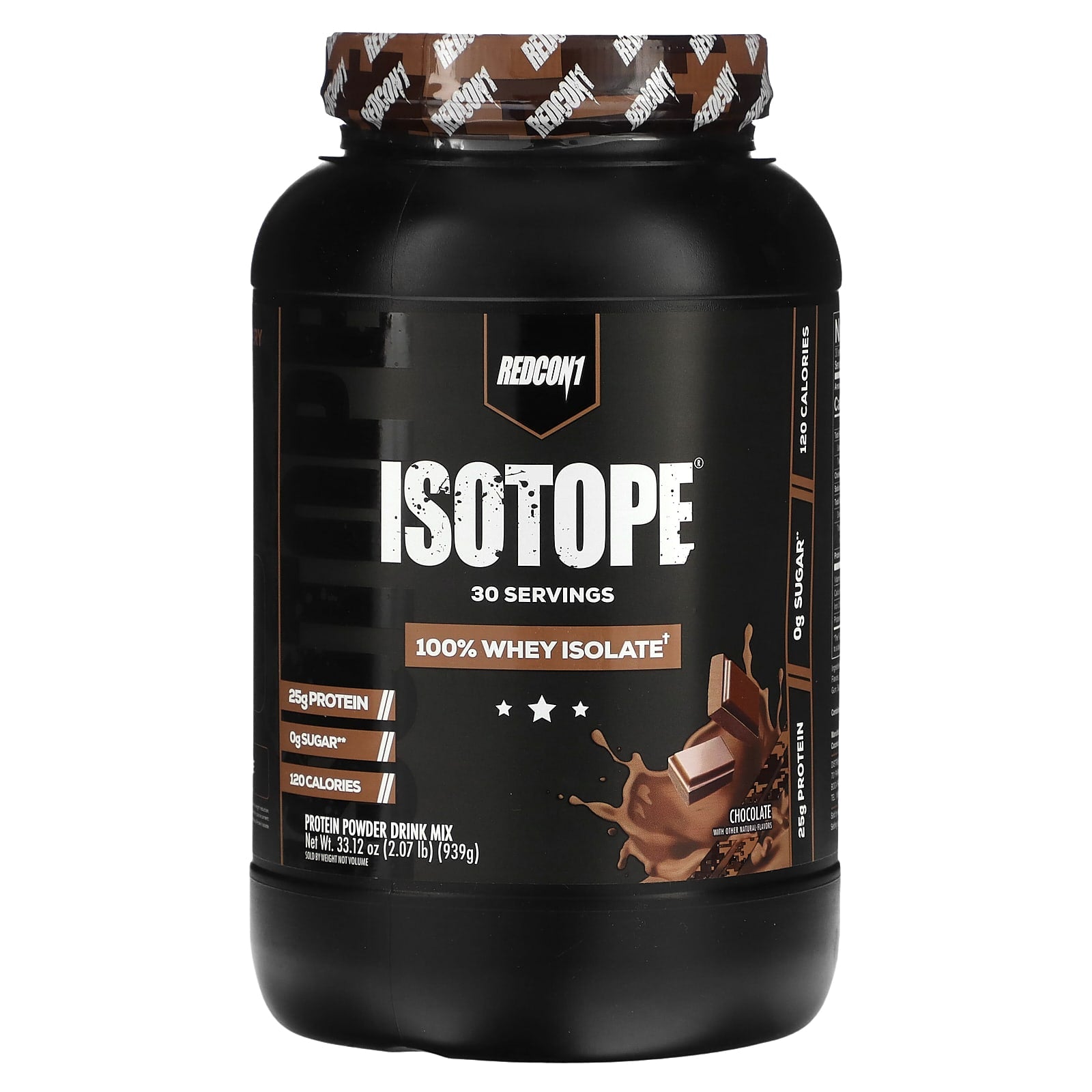 Redcon1, Isotope, Protein Powder Drink Mix, Chocolate, 2.07 lbs (939 g) UPC 850004759592 | HiLife Vitamins