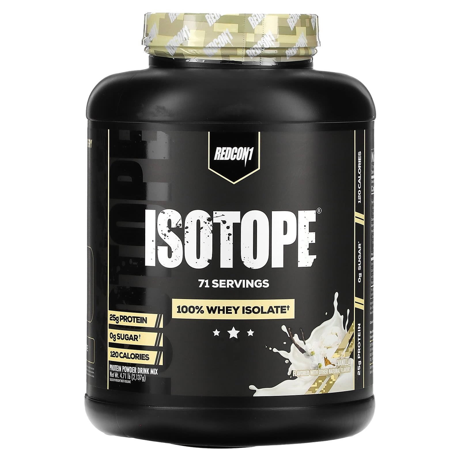 Redcon1, Isotope, 100% Whey Isolate, Vanilla, 4.71 lb (2, 4.71 lb (2,137 g) UPC 850004759622 | HiLife Vitamins