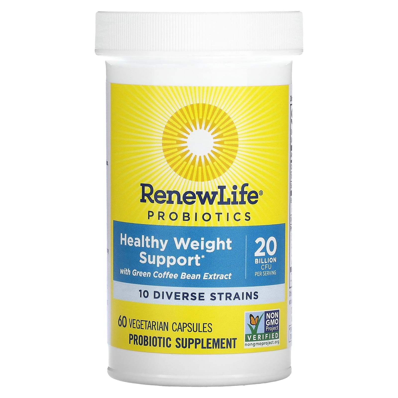 Renew Life, Healthy Weight Probiotic Organic Prebiotic, 60 Capsules UPC 631257120632 | HiLife Vitamins