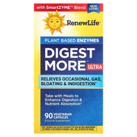 Renew Life, DigestMore™ Ultra, Plant Based Enzymes, 90 Vegetarian Capsules - 631257120700 | Hilife Vitamins