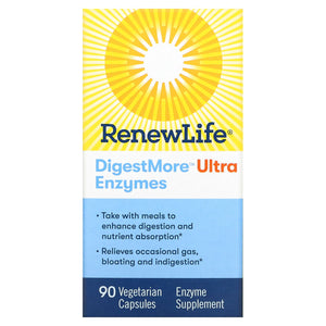 Renew Life, DigestMore Ultra Enzymes, 90 Vegetarian Capsules - 631257120700 | Hilife Vitamins
