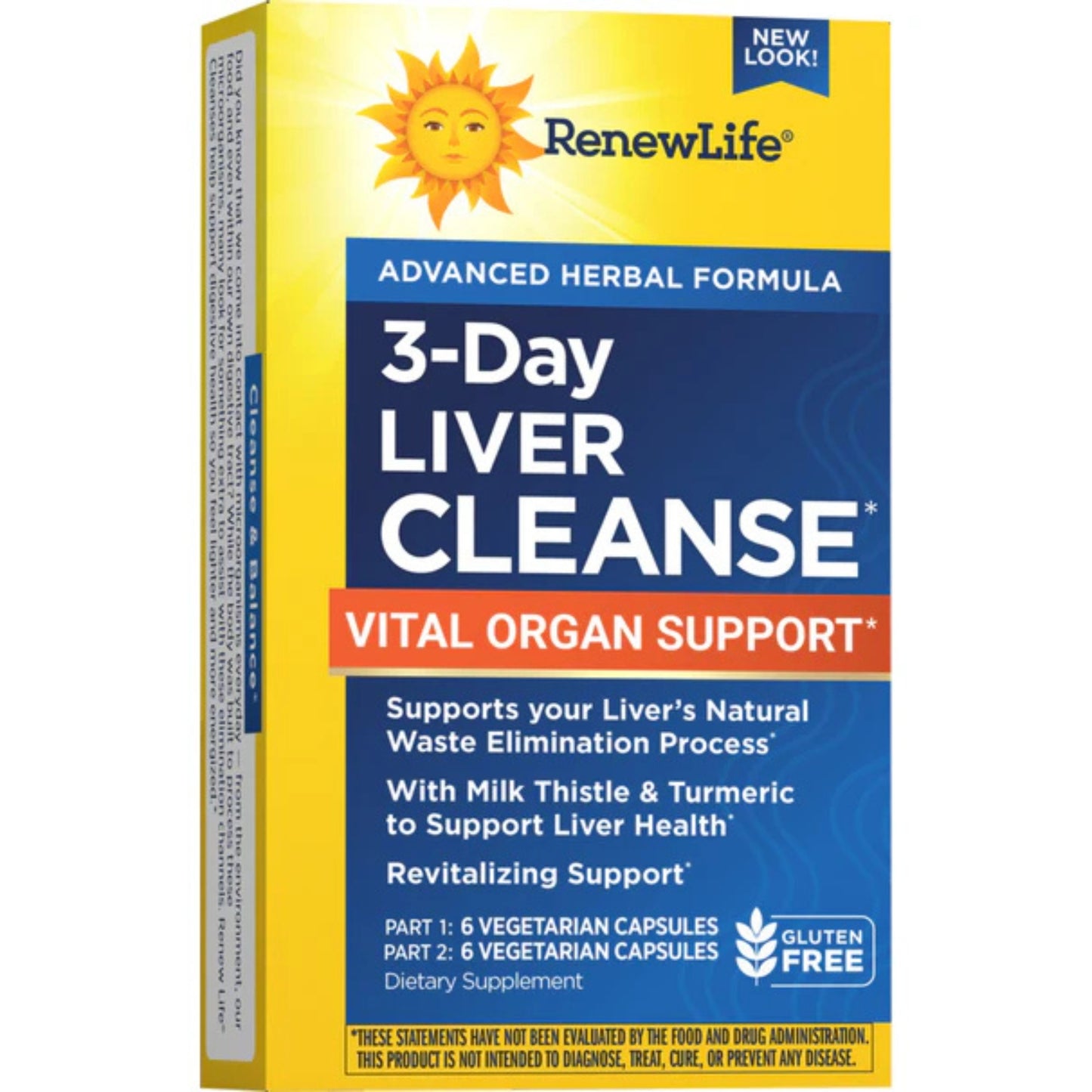Renew Life, 3 Day Liver Cleanse, Vital Organ Support, 12 Vegetarian Capsules UPC 631257120878 | HiLife Vitamins