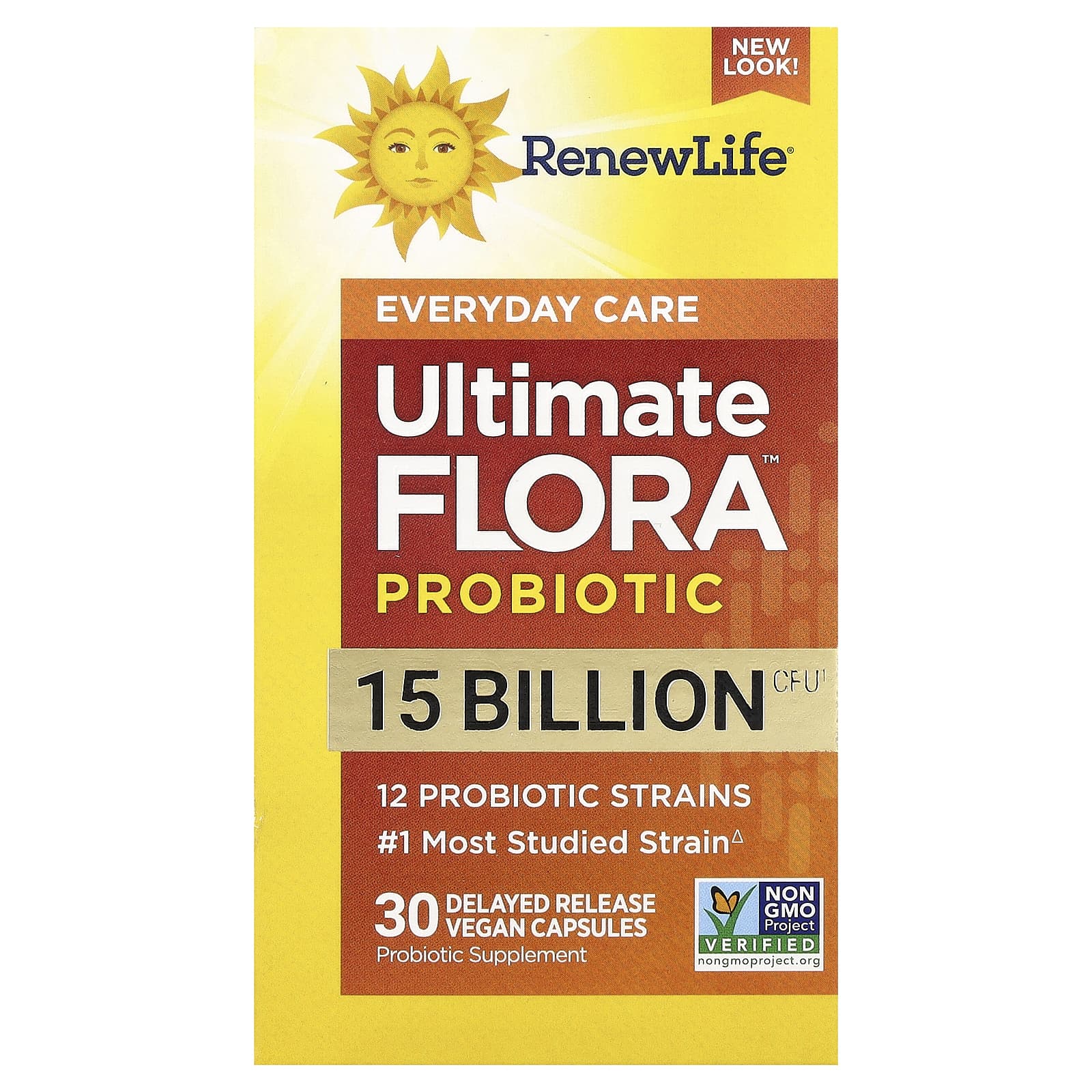 Renew Life, Ultimate Flora™ Probiotic, 15 Billion CFU, 30 Delayed Release Vegan Capsules UPC 631257120977 | HiLife Vitamins